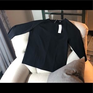 Ann Taylor 3/4 Sleeve Black Top